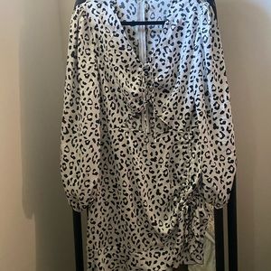 Black and White Leopard Dress